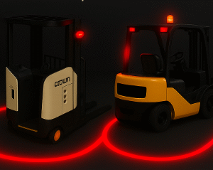 Kit de Luz de Seguridad Perimetral Rojo para Montacargas